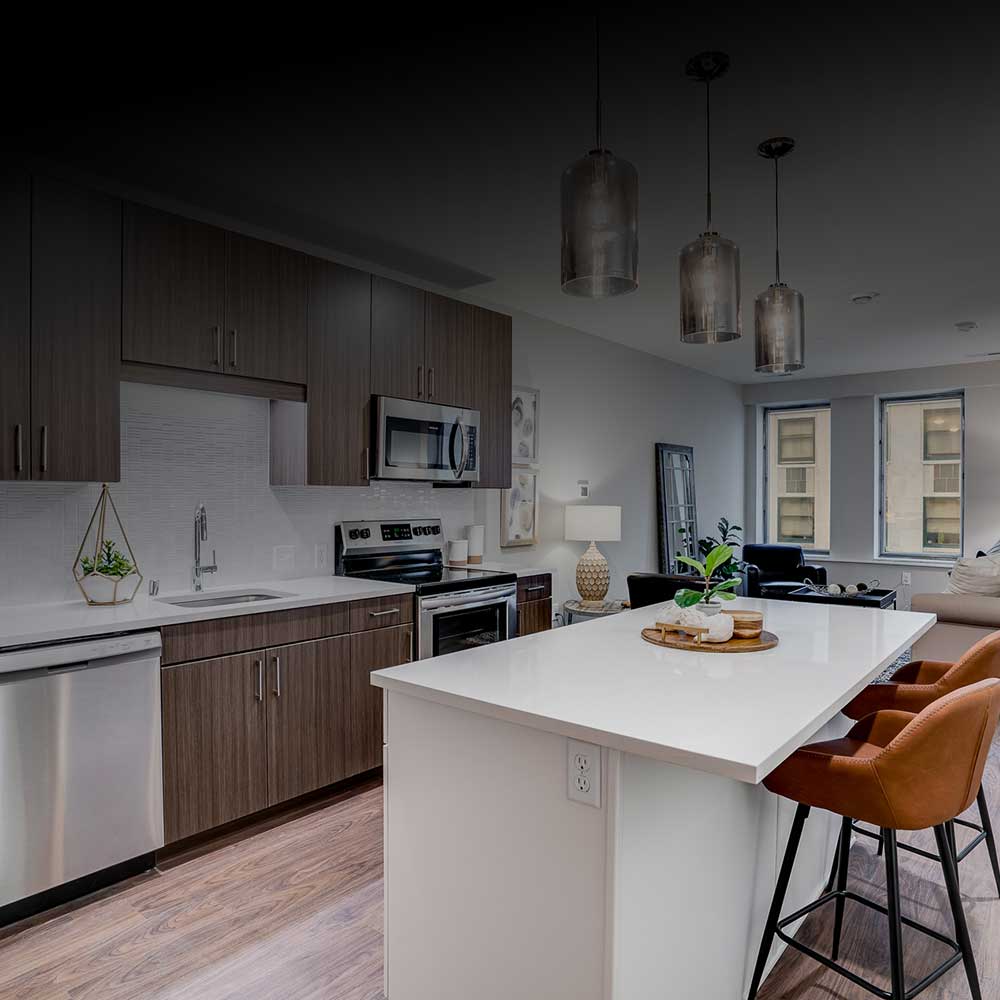 The Degree on Cedar, kitchen, Core Neighborhood, St. Paul Minnesota, residential apartment